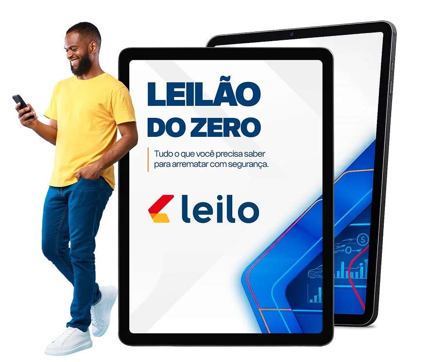 E-book Leilão do Zero em um tablet